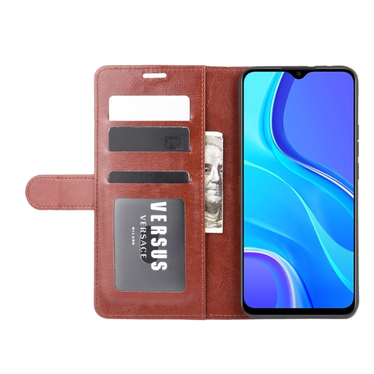 For Xiaomi Redmi 9 R64 Texture Single Horizontal Flip Protective Case with Holder & Card Slots & Wallet& Photo Frame