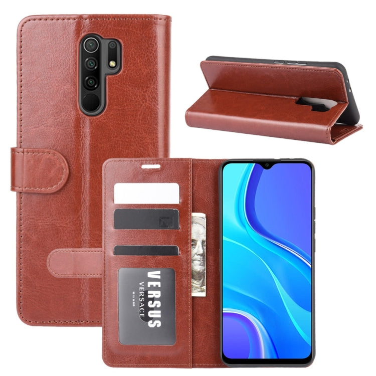 For Xiaomi Redmi 9 R64 Texture Single Horizontal Flip Protective Case with Holder & Card Slots & Wallet& Photo Frame
