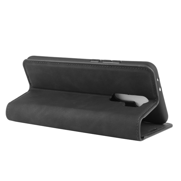 For Xiaomi Redmi 9 Retro-skin Business Magnetic Suction Leather Case with Holder & Card Slots & Wallet