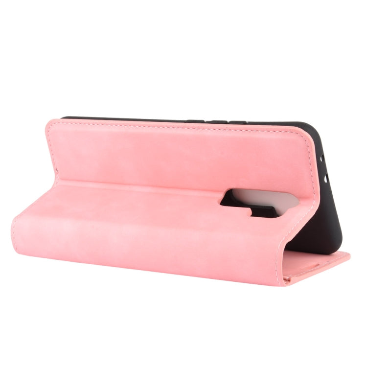 For Xiaomi Redmi 9 Retro-skin Business Magnetic Suction Leather Case with Holder & Card Slots & Wallet