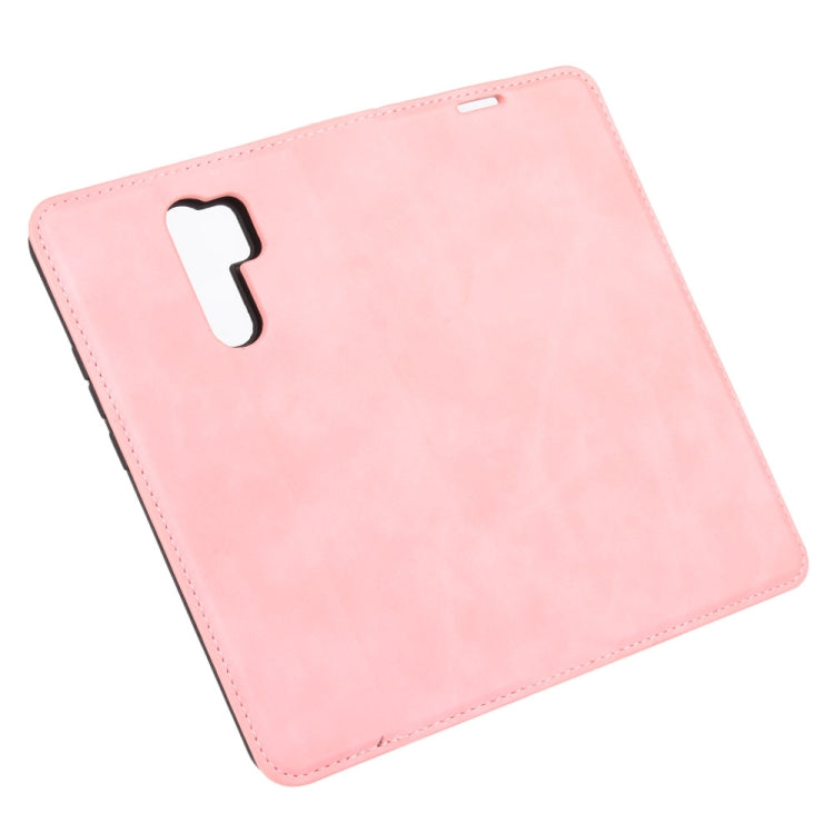 For Xiaomi Redmi 9 Retro-skin Business Magnetic Suction Leather Case with Holder & Card Slots & Wallet