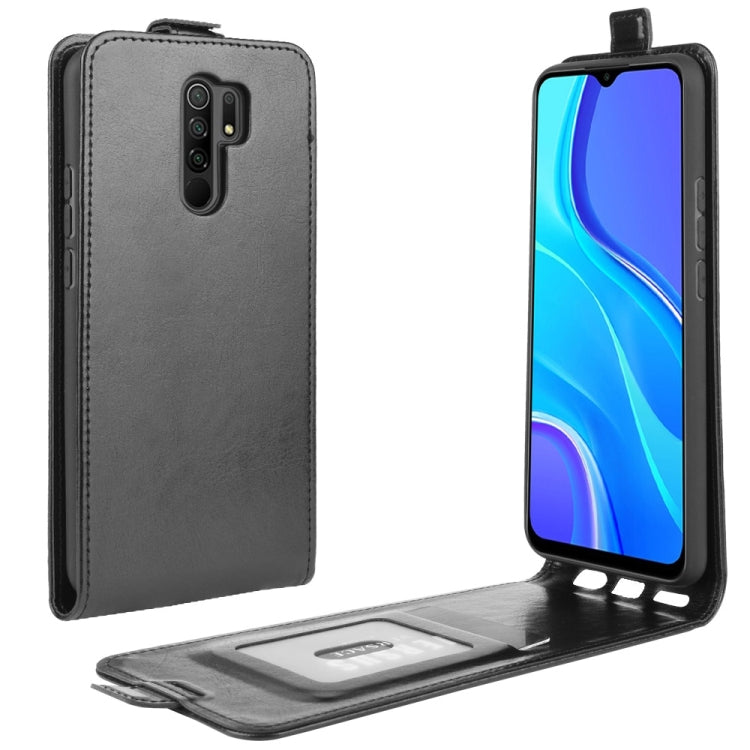 For Xiaomi Redmi 9 R64 Texture Single Vertical Flip Leather Protective Case with Card Slots & Photo Frame