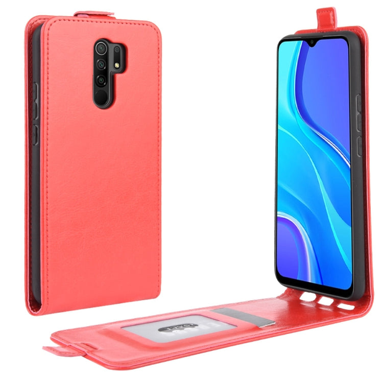 For Xiaomi Redmi 9 R64 Texture Single Vertical Flip Leather Protective Case with Card Slots & Photo Frame