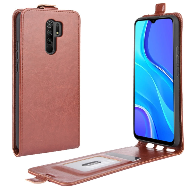For Xiaomi Redmi 9 R64 Texture Single Vertical Flip Leather Protective Case with Card Slots & Photo Frame