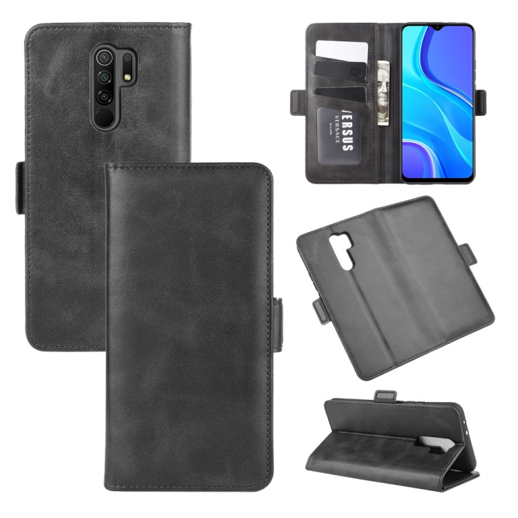 For Xiaomi Redmi 9 Dual-side Magnetic Buckle Horizontal Flip Leather Case with Holder & Card Slots & Wallet