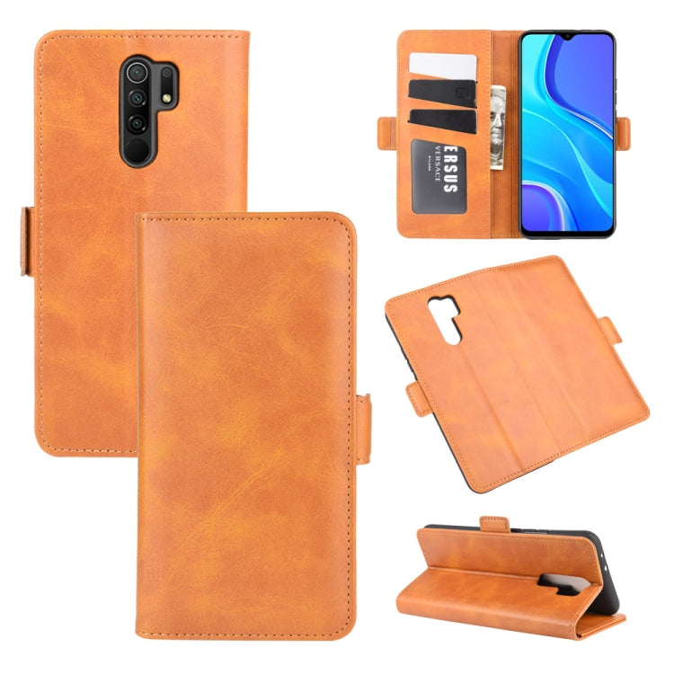 For Xiaomi Redmi 9 Dual-side Magnetic Buckle Horizontal Flip Leather Case with Holder & Card Slots & Wallet