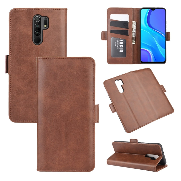For Xiaomi Redmi 9 Dual-side Magnetic Buckle Horizontal Flip Leather Case with Holder & Card Slots & Wallet