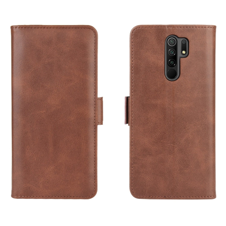 For Xiaomi Redmi 9 Dual-side Magnetic Buckle Horizontal Flip Leather Case with Holder & Card Slots & Wallet