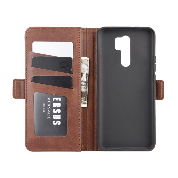 For Xiaomi Redmi 9 Dual-side Magnetic Buckle Horizontal Flip Leather Case with Holder & Card Slots & Wallet