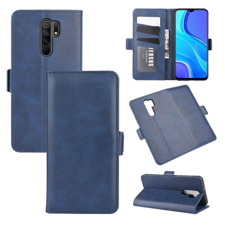 For Xiaomi Redmi 9 Dual-side Magnetic Buckle Horizontal Flip Leather Case with Holder & Card Slots & Wallet