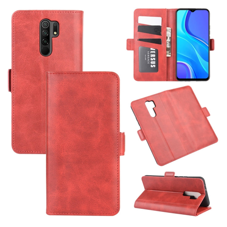 For Xiaomi Redmi 9 Dual-side Magnetic Buckle Horizontal Flip Leather Case with Holder & Card Slots & Wallet