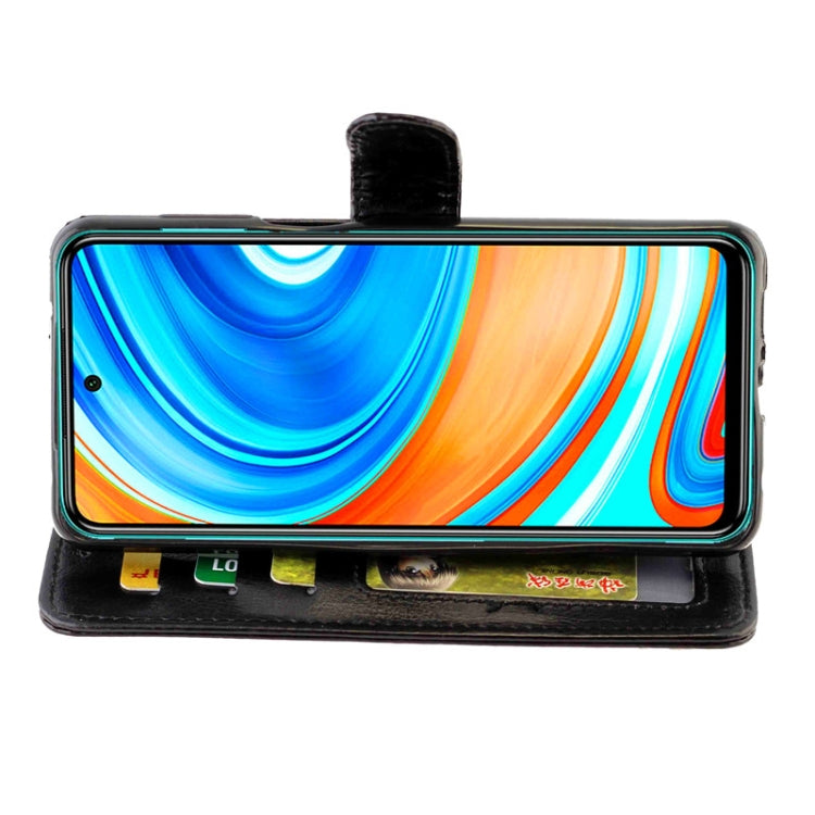 For Xiaomi Redmi Note 9 Pro/Note 9S Crazy Horse Texture Leather Horizontal Flip Protective Case with Holder & Card Slots & Wallet & Photo Frame