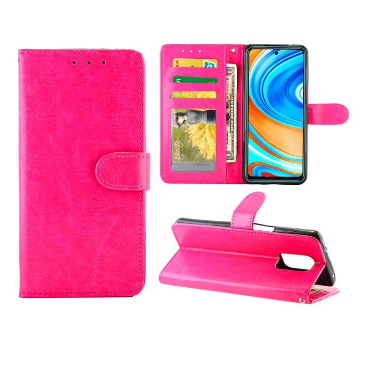 For Xiaomi Redmi Note 9 Pro/Note 9S Crazy Horse Texture Leather Horizontal Flip Protective Case with Holder & Card Slots & Wallet & Photo Frame