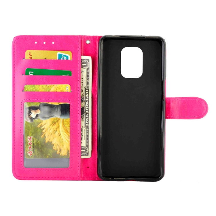 For Xiaomi Redmi Note 9 Pro/Note 9S Crazy Horse Texture Leather Horizontal Flip Protective Case with Holder & Card Slots & Wallet & Photo Frame