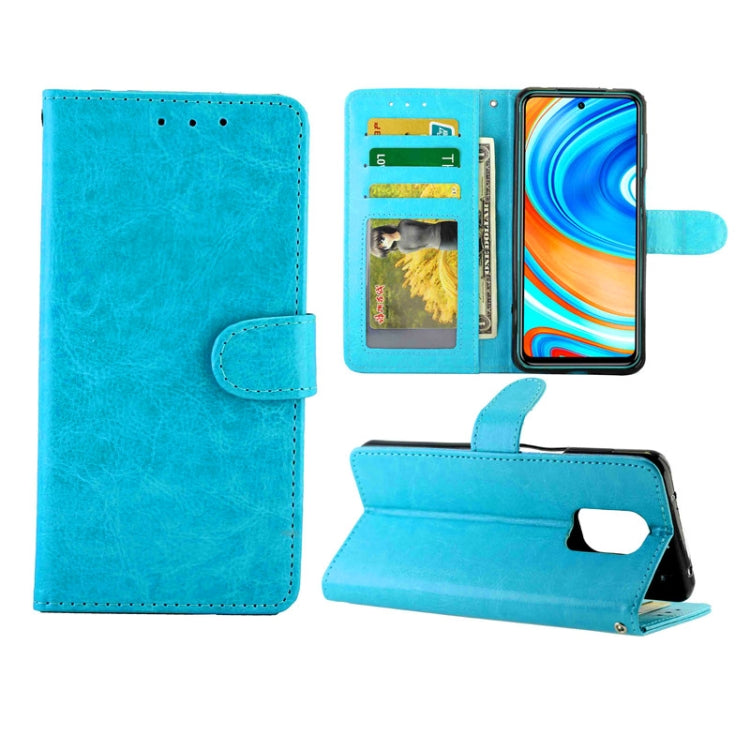 For Xiaomi Redmi Note 9 Pro/Note 9S Crazy Horse Texture Leather Horizontal Flip Protective Case with Holder & Card Slots & Wallet & Photo Frame