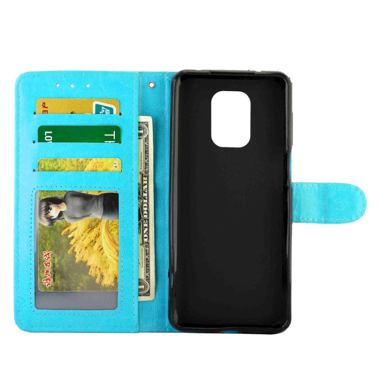 For Xiaomi Redmi Note 9 Pro/Note 9S Crazy Horse Texture Leather Horizontal Flip Protective Case with Holder & Card Slots & Wallet & Photo Frame