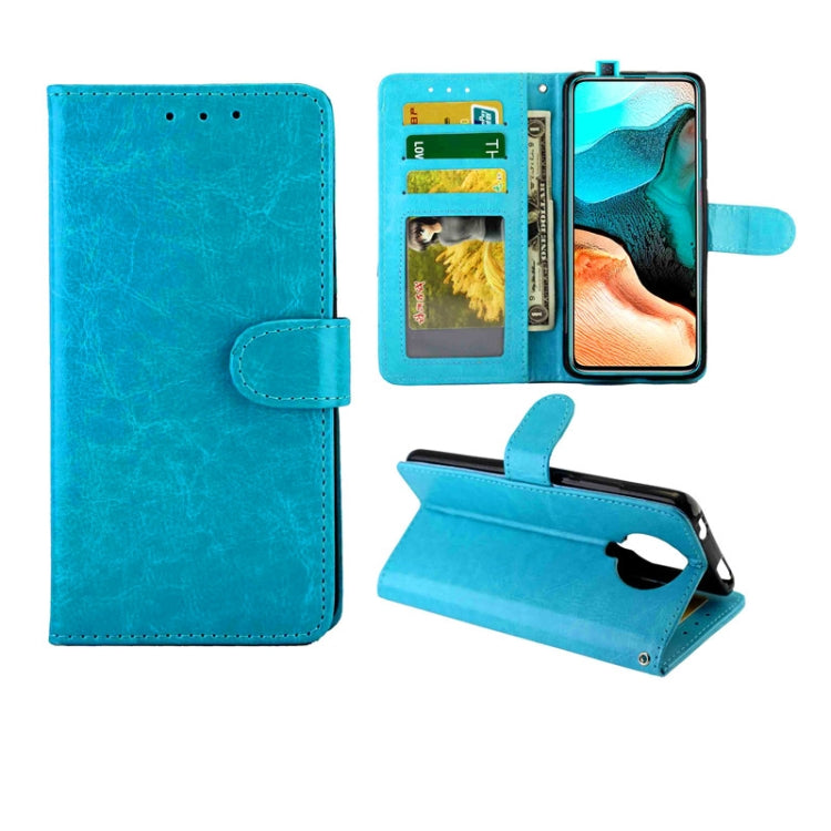 For Xiaomi Redmi K30 Pro Crazy Horse Texture Leather Horizontal Flip Protective Case with Holder & Card Slots & Wallet & Photo Frame