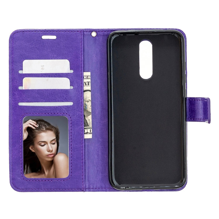 For Xiaomi Redmi 8 Crazy Horse Texture Horizontal Flip Leather Case with Holder & Card Slots & Wallet & Photo Frame