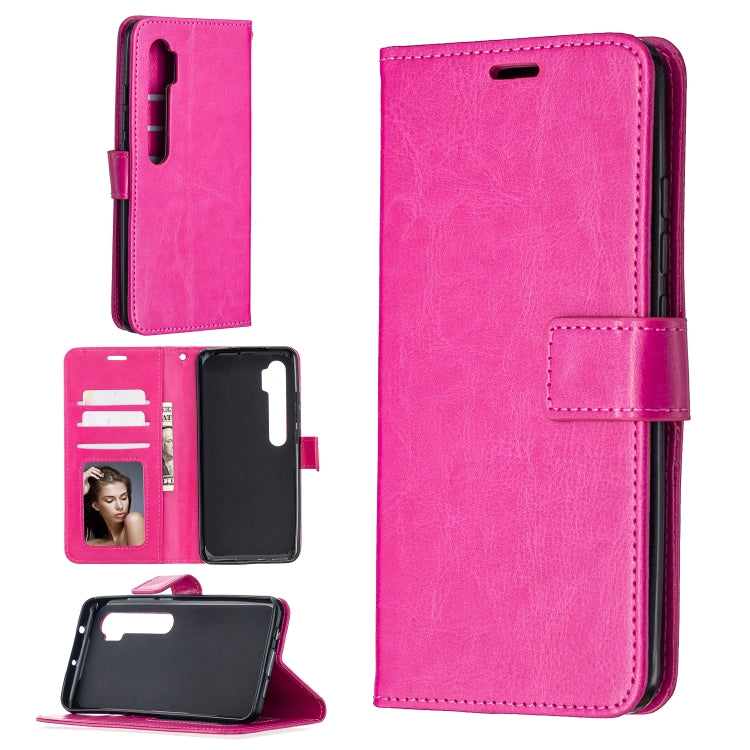 For Xiaomi Mi Note 10 Lite Crazy Horse Texture Horizontal Flip Leather Case with Holder & Card Slots & Wallet & Photo Frame