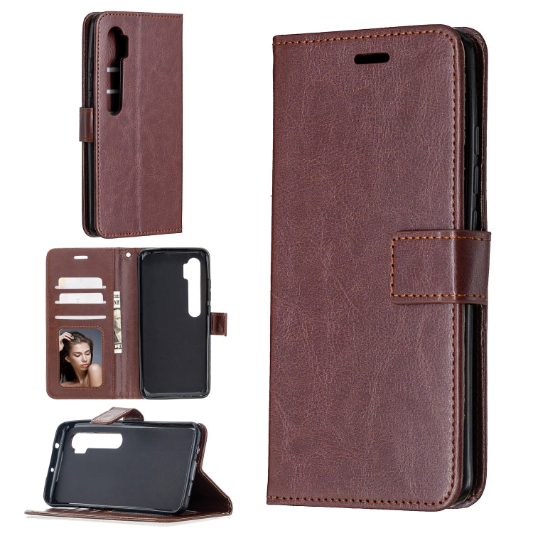 For Xiaomi Mi Note 10 Lite Crazy Horse Texture Horizontal Flip Leather Case with Holder & Card Slots & Wallet & Photo Frame