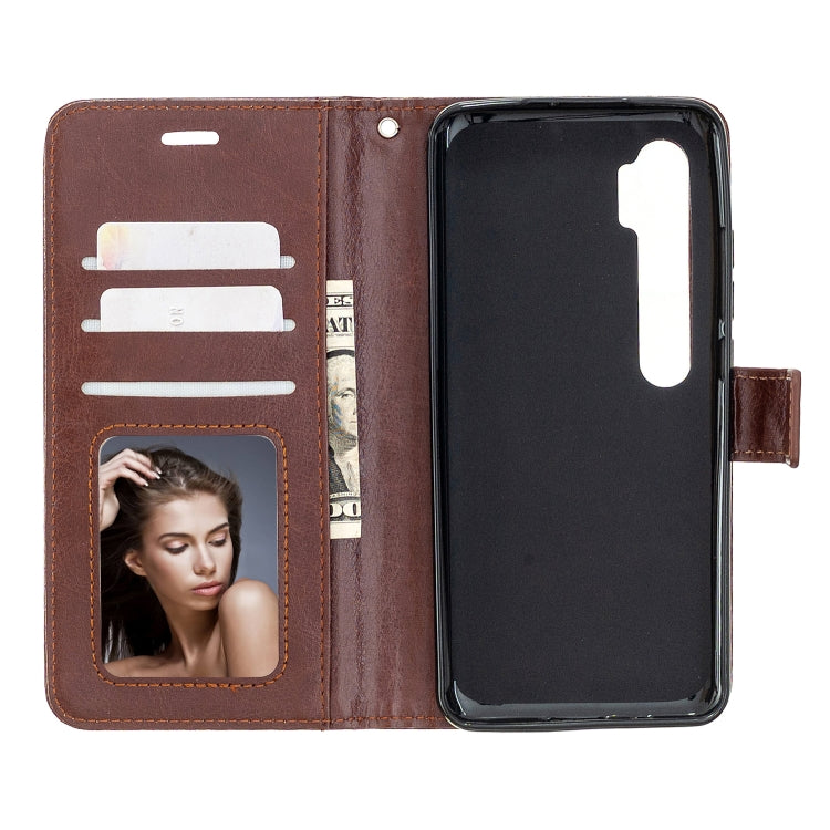 For Xiaomi Mi Note 10 Lite Crazy Horse Texture Horizontal Flip Leather Case with Holder & Card Slots & Wallet & Photo Frame