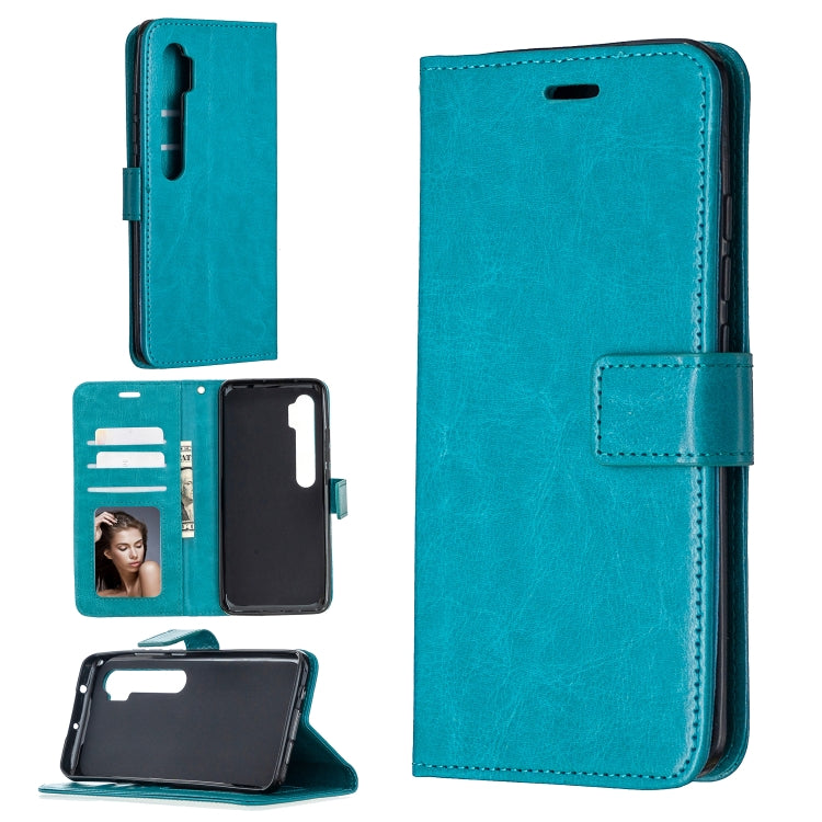 For Xiaomi Mi Note 10 Lite Crazy Horse Texture Horizontal Flip Leather Case with Holder & Card Slots & Wallet & Photo Frame