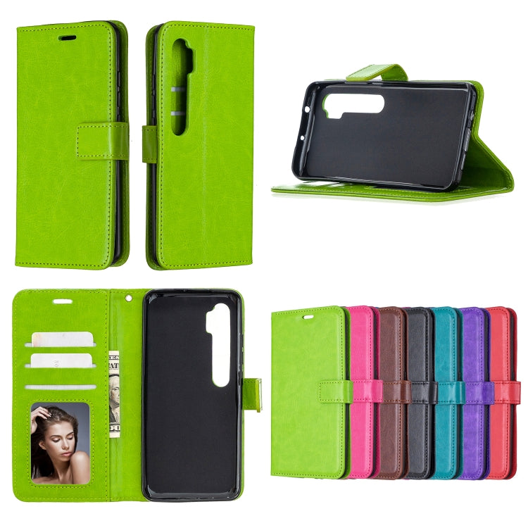 For Xiaomi Mi Note 10 Lite Crazy Horse Texture Horizontal Flip Leather Case with Holder & Card Slots & Wallet & Photo Frame