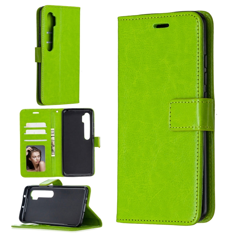 For Xiaomi Mi Note 10 Lite Crazy Horse Texture Horizontal Flip Leather Case with Holder & Card Slots & Wallet & Photo Frame