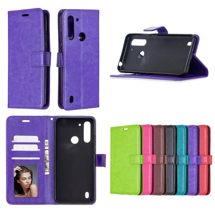 For Motorola Moto G8 Power Lite Crazy Horse Texture Horizontal Flip Leather Case with Holder & Card Slots & Wallet & Photo Frame