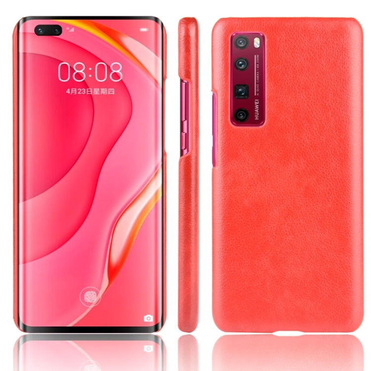 For Huawei Nova 7 Pro Shockproof Litchi Texture PC + PU Case