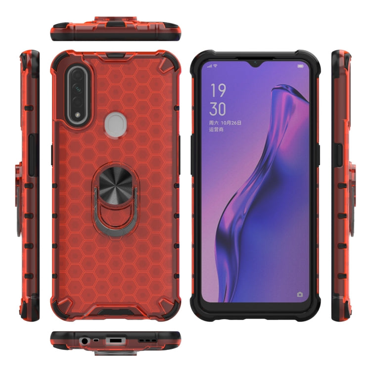For Xiaomi Redmi Note 7 / Note 7 Pro Shockproof Honeycomb PC + TPU Ring Holder Protection Case