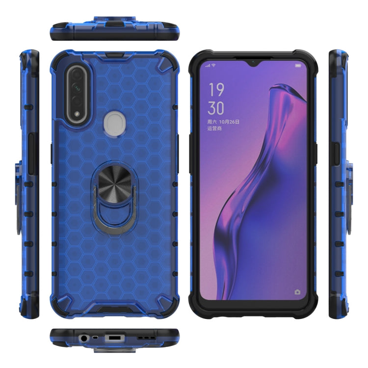 For Xiaomi Redmi Note 7 / Note 7 Pro Shockproof Honeycomb PC + TPU Ring Holder Protection Case