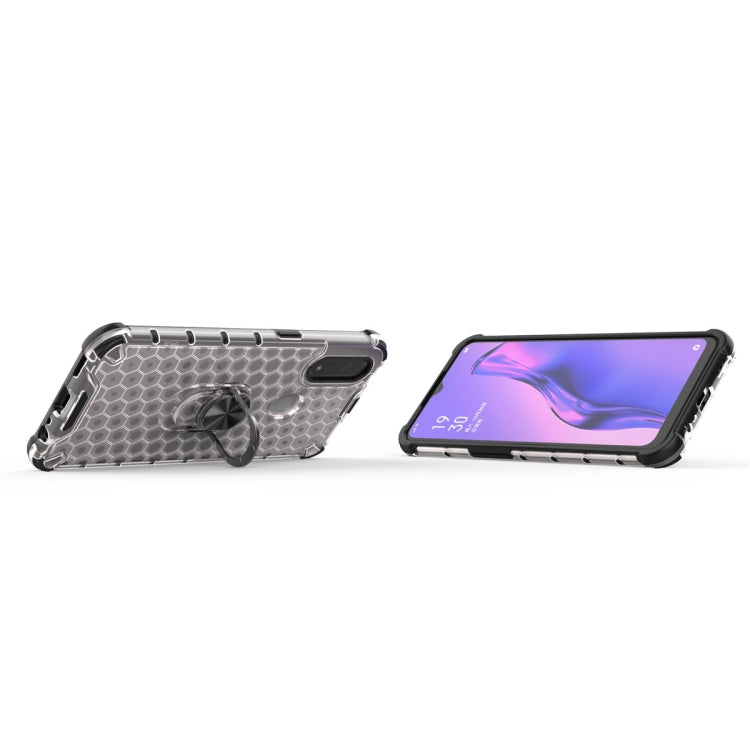 For Xiaomi Redmi Note 7 / Note 7 Pro Shockproof Honeycomb PC + TPU Ring Holder Protection Case