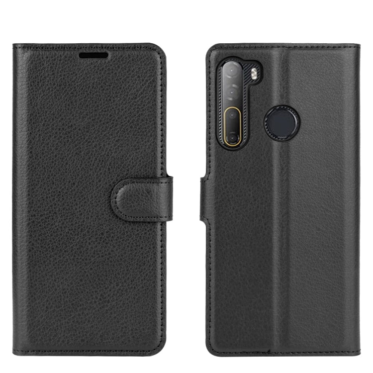 For HTC Desire 20 Pro Litchi Texture Horizontal Flip Protective Case with Holder & Card Slots & Wallet