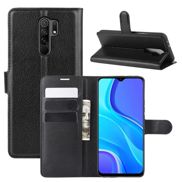 For Xiaomi Redmi 9 Litchi Texture Horizontal Flip Protective Case with Holder & Card Slots & Wallet