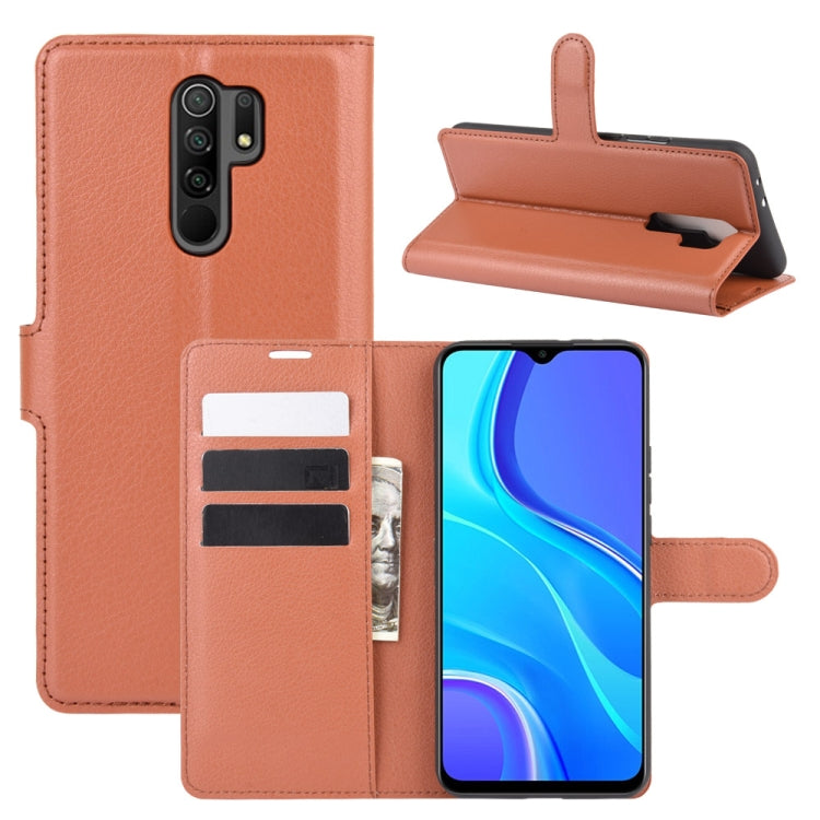 For Xiaomi Redmi 9 Litchi Texture Horizontal Flip Protective Case with Holder & Card Slots & Wallet