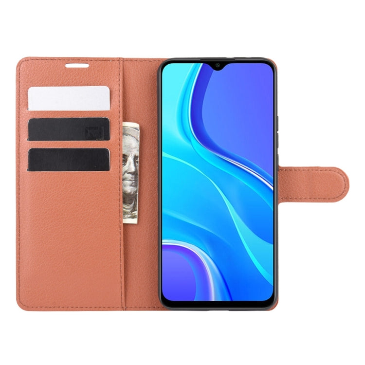 For Xiaomi Redmi 9 Litchi Texture Horizontal Flip Protective Case with Holder & Card Slots & Wallet