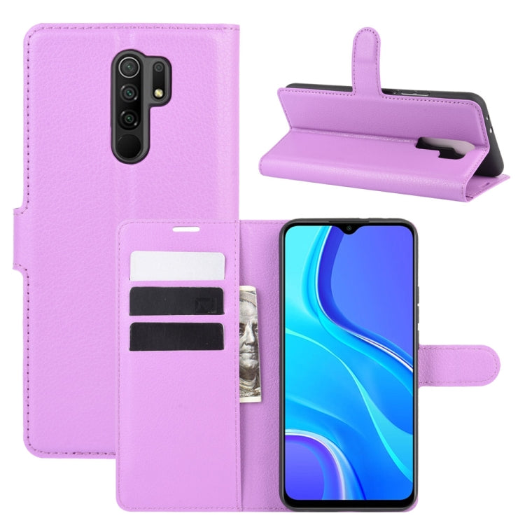 For Xiaomi Redmi 9 Litchi Texture Horizontal Flip Protective Case with Holder & Card Slots & Wallet