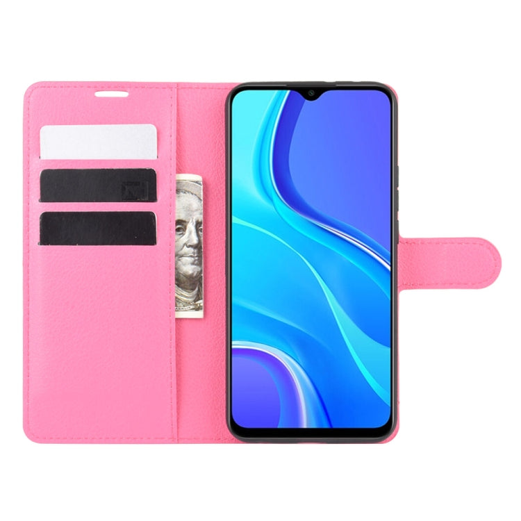 For Xiaomi Redmi 9 Litchi Texture Horizontal Flip Protective Case with Holder & Card Slots & Wallet