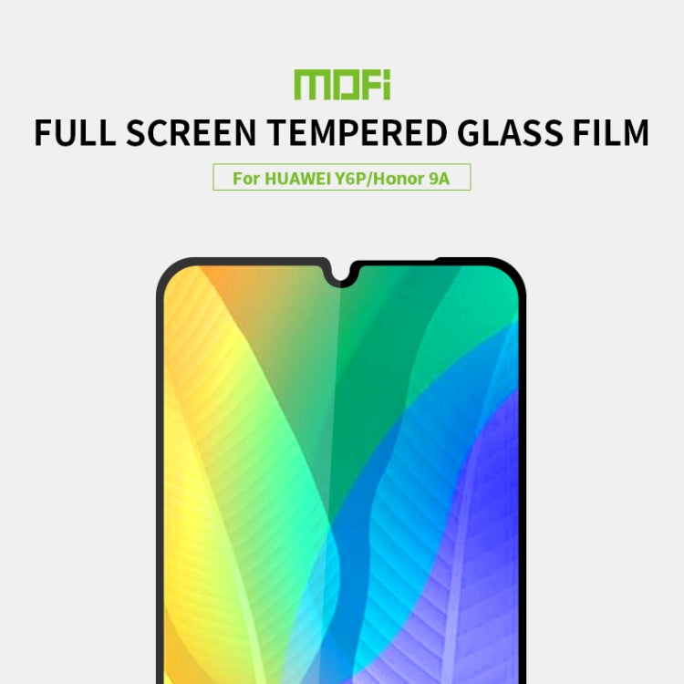 For Huawei Y6P / Honor9A MOFI 9H 2.5D Full Screen Tempered Glass Film(Black)
