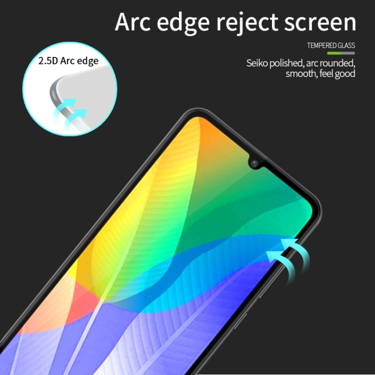 For Huawei Y6P / Honor9A MOFI 9H 2.5D Full Screen Tempered Glass Film(Black)