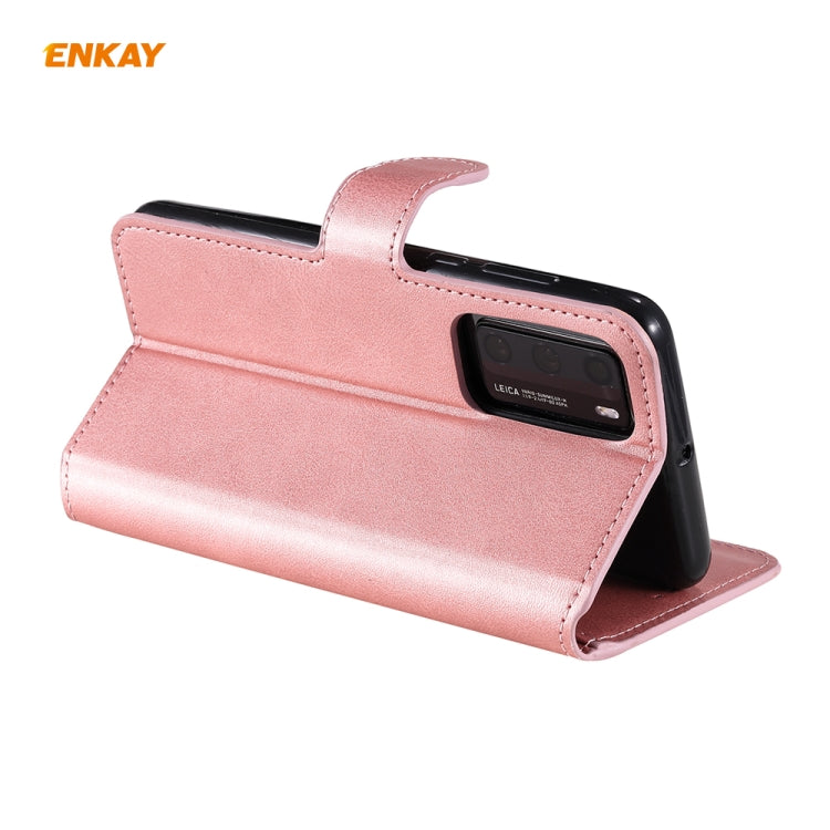 For Huawei P40 ENKAY Hat-Prince Horizontal Flip Leather Case with Holder & Card Slots & Wallet