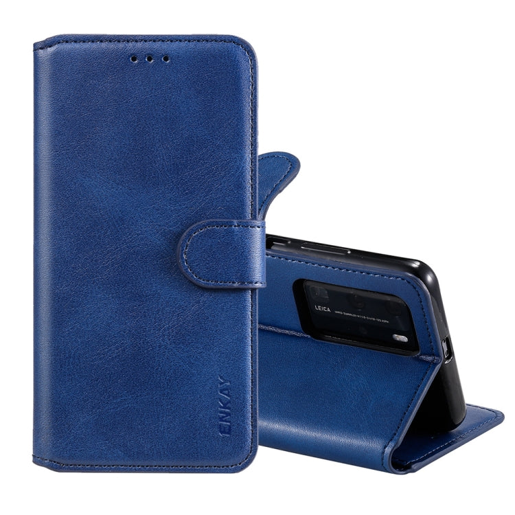 For HUAWEI P40 Pro ENKAY Hat-Prince Horizontal Flip Leather Case with Holder & Card Slots & Wallet