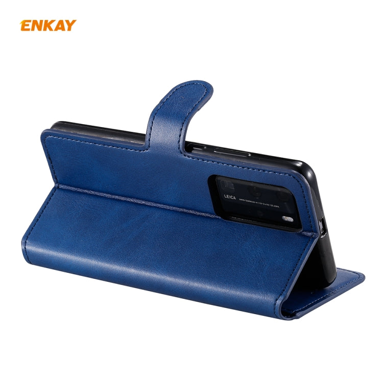 For HUAWEI P40 Pro ENKAY Hat-Prince Horizontal Flip Leather Case with Holder & Card Slots & Wallet