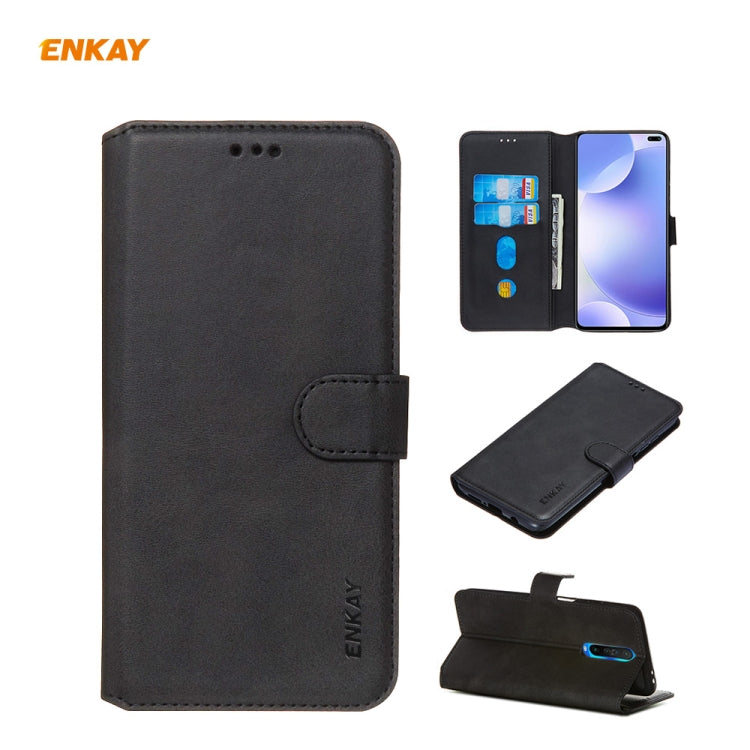 For Xiaomi Redmi K30 ENKAY Hat-Prince Horizontal Flip Leather Case with Holder & Card Slots & Wallet