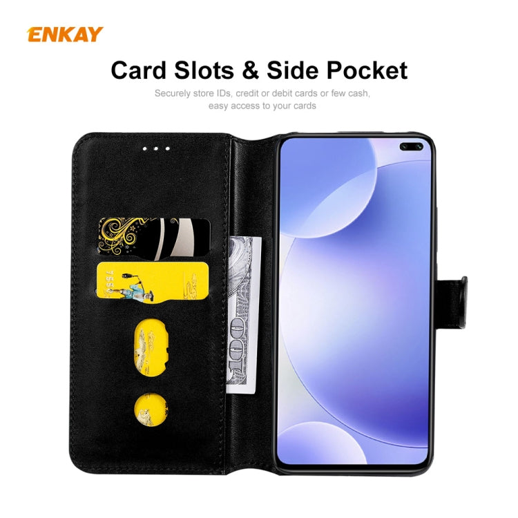 For Xiaomi Redmi K30 ENKAY Hat-Prince Horizontal Flip Leather Case with Holder & Card Slots & Wallet