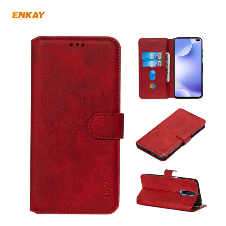 For Xiaomi Redmi K30 ENKAY Hat-Prince Horizontal Flip Leather Case with Holder & Card Slots & Wallet