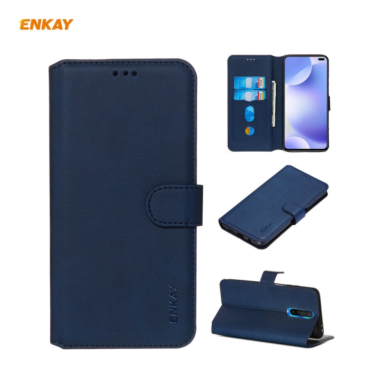 For Xiaomi Redmi K30 ENKAY Hat-Prince Horizontal Flip Leather Case with Holder & Card Slots & Wallet