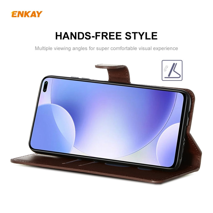 For Xiaomi Redmi K30 ENKAY Hat-Prince Horizontal Flip Leather Case with Holder & Card Slots & Wallet
