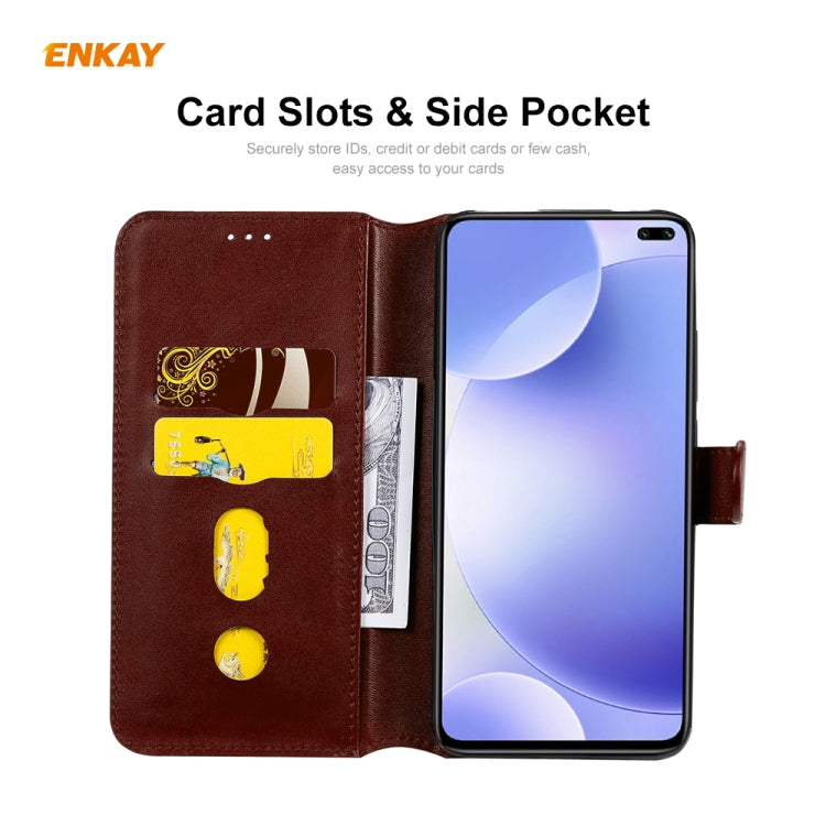 For Xiaomi Redmi K30 ENKAY Hat-Prince Horizontal Flip Leather Case with Holder & Card Slots & Wallet